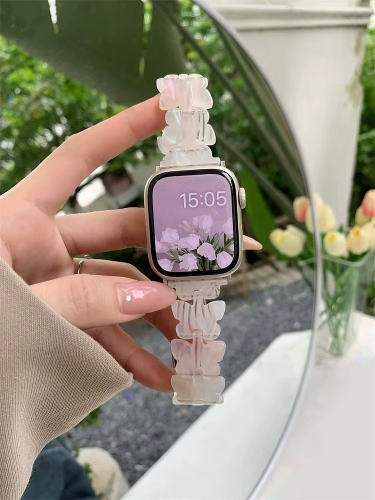 Butterfly Bloom Resin Band for Apple Watch