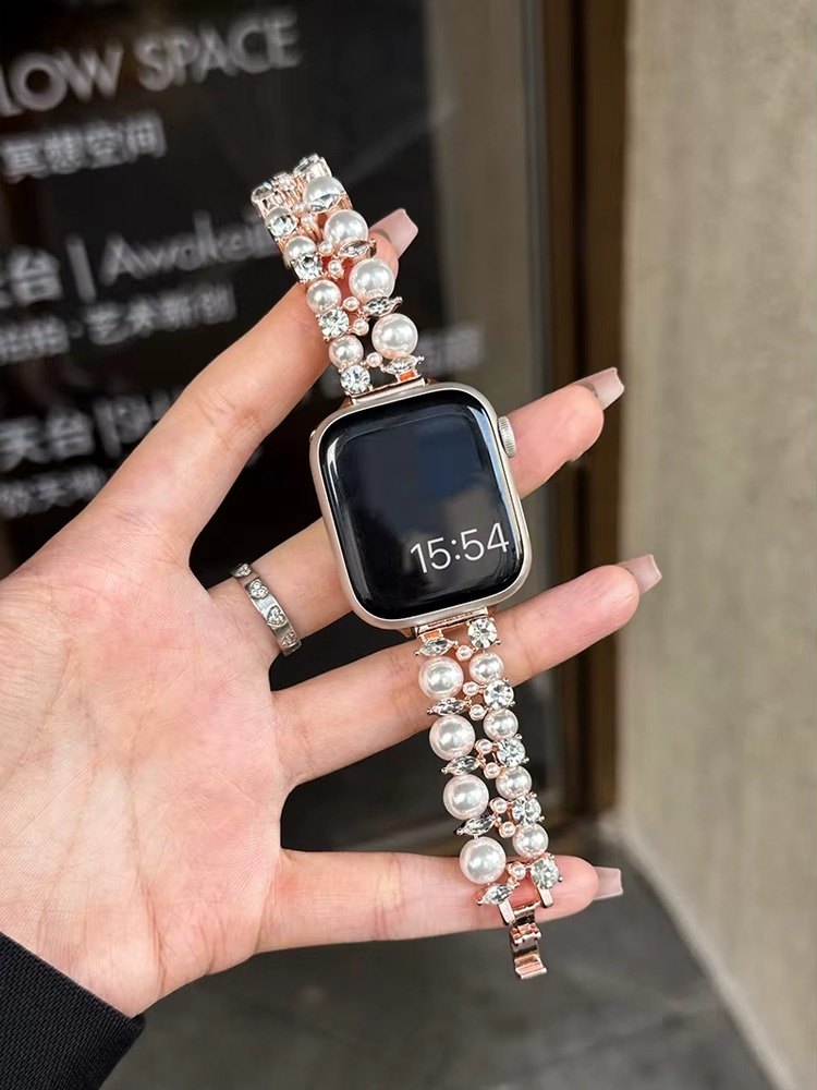 PearlSpark Luxe Diamond Band for Apple Watch